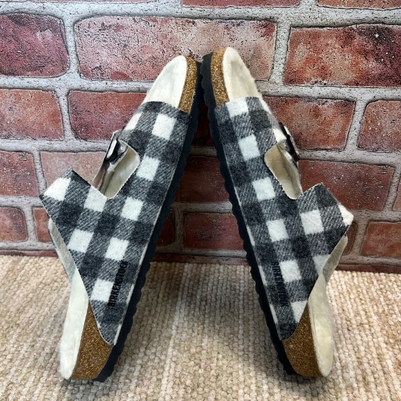 Birkenstock Arizona shearling wool sandals men’s Sz 12 - Picture 5 of 9